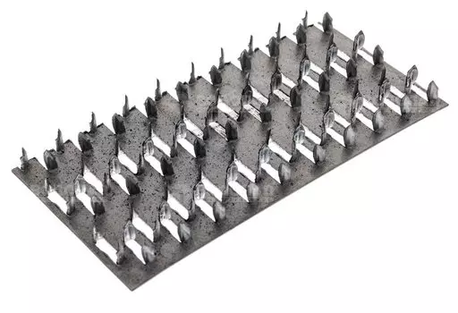 Пластина гвоздевая оцинк. зуб 8 мм, 132х60х1,0 мм, накл.