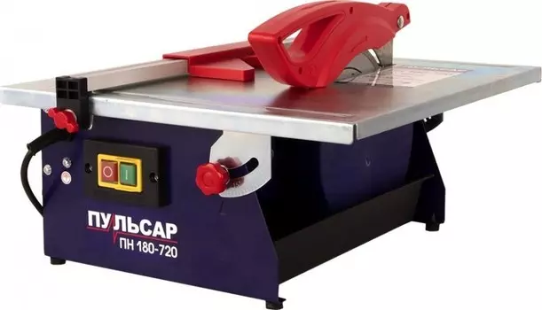 Плиткорез настольный Пульсар ПН 180-720 791-578 720Вт, диск 180x22.23мм, стол 385x395мм, пропил 34 мм, 10кг