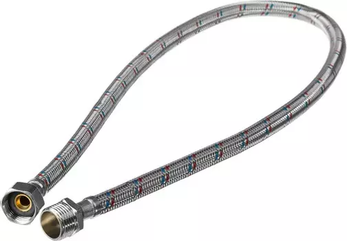 Подводка Зубр 51005-G/S-080 для воды 1/2" В-Н L0,8м сталь