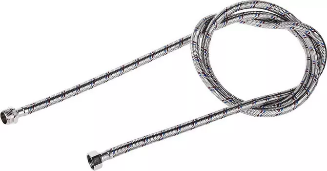 Подводка Зубр 51005-G/S-200 для воды 1/2" В-Н L 1,0 м сталь