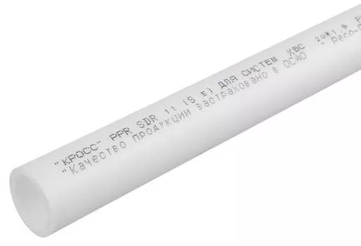 Полипропиленовая труба Кросс PN10 25х4 м для ХВС, белая