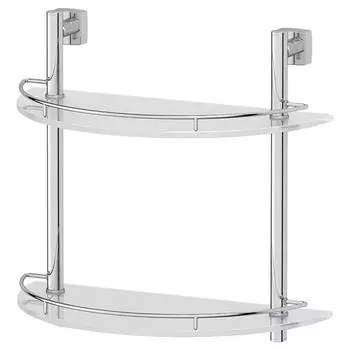 Полка полукруглая с ограничителем 40 см двойная FBS