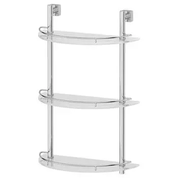 Полка полукруглая с ограничителем 40 см тройная FBS