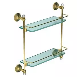 Полка стеклянная двойная ART&MAX
