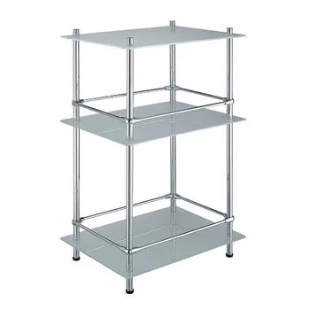 Полка стеклянная тройная с бортиком WasserKRAFT