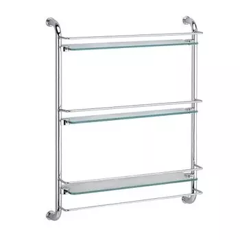 Полка стеклянная тройная WasserKRAFT