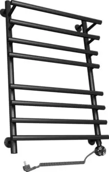 Полотенцесушитель электрический Двин F Primo 4627159983501 800х500 1"-3/4"-1/2" К ТЭН справа черный матовый