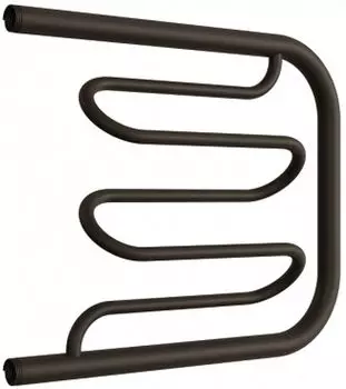 Полотенцесушитель водяной Двин Dw 500х600 4627170781469 без полки 1"-1/2" К0 черный матовый