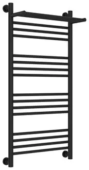 Полотенцесушитель водяной Сунержа Богема +1-полка 31-0223-1050 (прямая) 1000х500 3/4" нержавеющая сталь, универсальное подключение, черный матовый