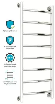 Полотенцесушитель водяной Сунержа Галант+ 1000х400, 00-0200-1040, универсальное подключение, хром