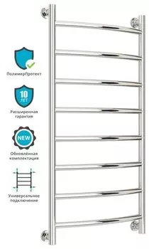 Полотенцесушитель водяной Сунержа Галант+ 1000х500, 00-0200-1050, универсальное подключение, хром