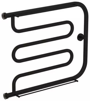 Полотенцесушитель водяной Сунержа Лира 31-0012-5065 500х650 1" + 2 полки, черный матовый
