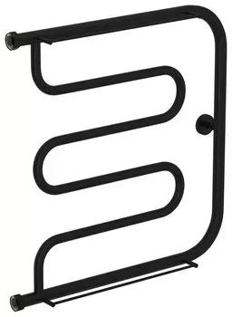 Полотенцесушитель водяной Сунержа Лира 31-0012-6060 600х600 1" нержавеющая сталь 2 полочки, черный матовый