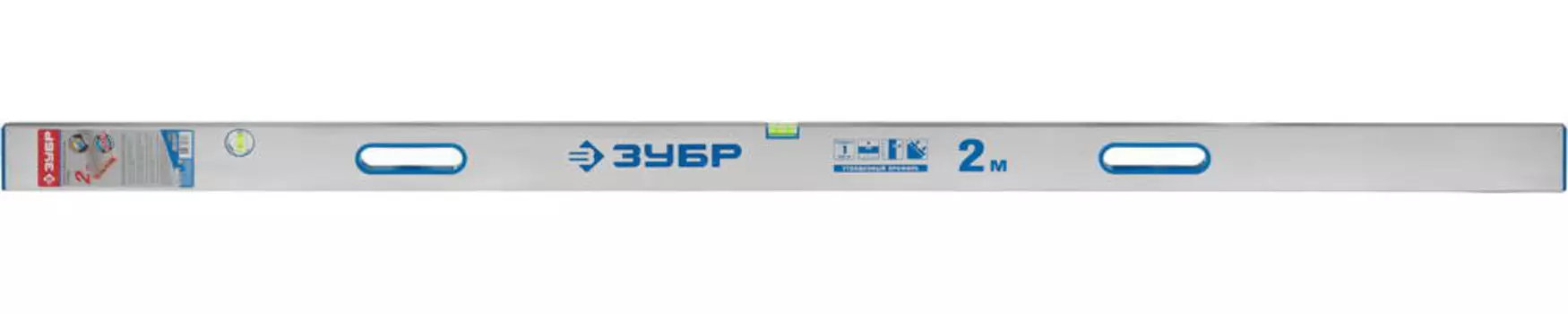 Правило-уровень Зубр с ручками ППУ-Р 1075-2.0_z01, 2.0 м