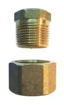 Пробка латунь 3/4"х1/2"х3/8" для коллектора, 30бар, t-120*С