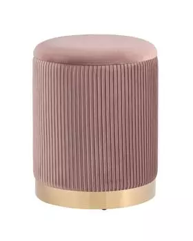 Пуф Stool Group Шарлотта с ящиком велюр розовый