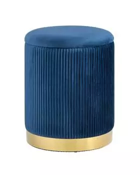 Пуф Stool Group Шарлотта с ящиком велюр синий