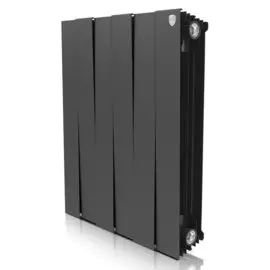 Радиатор Royal Thermo Piano Forte 500/100мм, 4-секции, 756 Вт, Би-метал, Noir Sable
