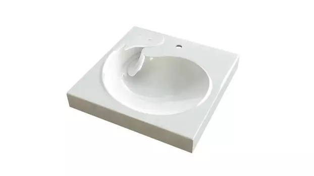 Раковина Bergg Лилия V060D001 595х600, над стиральной машиной, белая