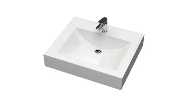 Раковина Bergg Шерри V003D001 580х485, над стиральной машиной, белая