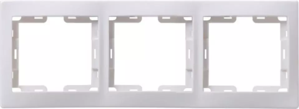 Рамка 3местн. горизонт. КВАРТА РГ-3-КБ (белый)