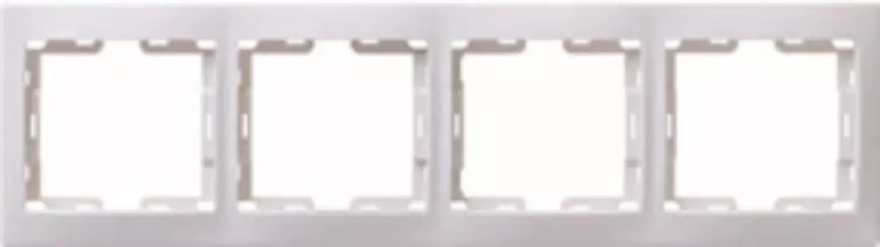 Рамка 4местн. горизонт. КВАРТА РГ-4-КБ (белый)