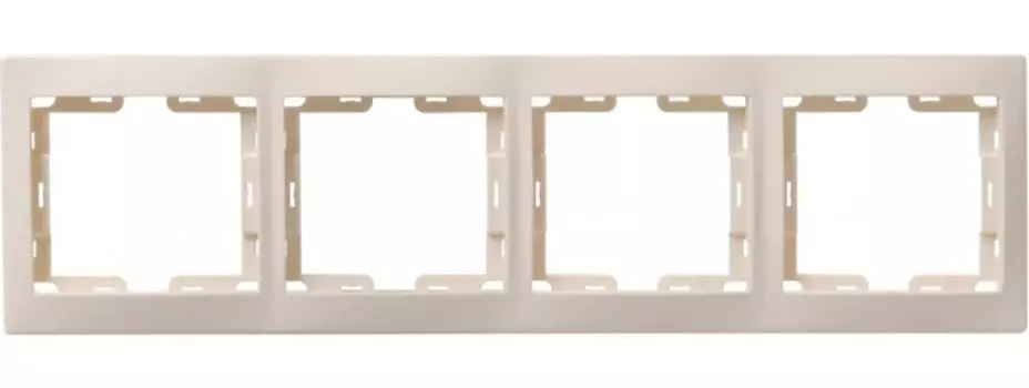 Рамка 4местн. горизонт. КВАРТА РГ-4-ККм (кремовый)