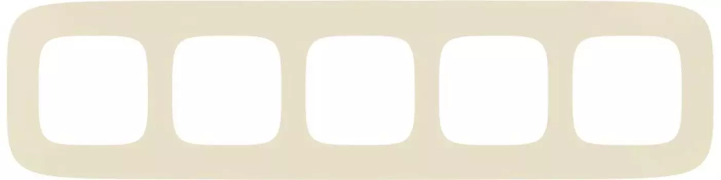 Рамка 5 пост Valena ALLURE универсальная; слоновая кость