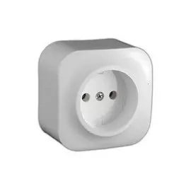 Розетка 1-м ОП без заземл. 16А Quteo бел.