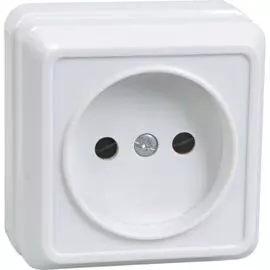 Розетка 1местн. без з/к 10А откр.уст. ОКТАВА РС20-2-ОБ (белый)