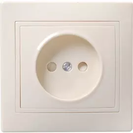 Розетка 1местн. c з/к без защ.штор. 16А КВАРТА РС10-3-ККм (кремовый)