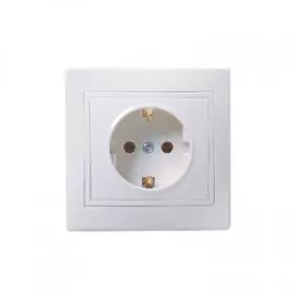 Розетка 1местн. c з/к без защ.штор. 16А КВАРТА РС10-3-КБ (белый)
