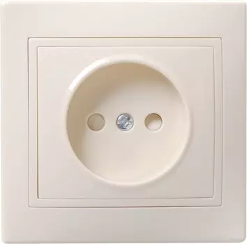 Розетка 1местн. c з/к без защ.штор. 16А КВАРТА РС10-3-ККм (кремовый)