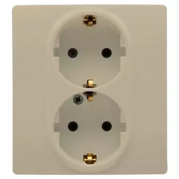 Розетка 2 x 2К+З - 16 А - 250 В~ - ETIKA