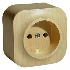 Розетка 2К без шторок - 16 A - 250 В~ - Quteo IP 20 - Дерево