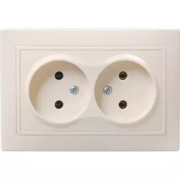 Розетка 2местн. без з/к без защ.штор. 10А КВАРТА РС12-2-ККм (кремовый)