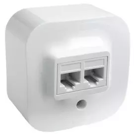 Розетка двойная 2 x RJ45 - категория 5e - UTP - Quteo IP 20 - Белый