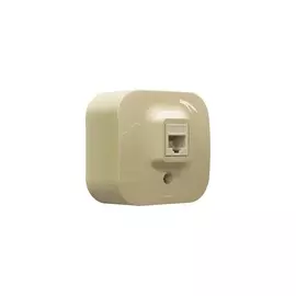 Розетка RJ45 - категория 5e - UTP - Quteo IP 20 - Слоновая кость