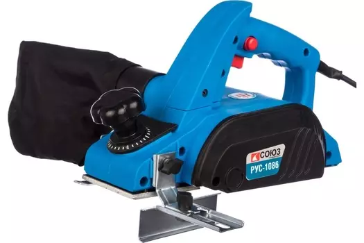 Рубанок СОЮЗ РУС-1086 860 Вт, 16000 об/мин, нож 82 мм, срез 2 мм