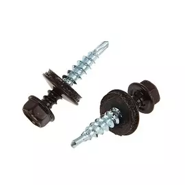 Саморез КР св. 4,8х28 Ral-8017 (коричневый) (60 шт.) конт.