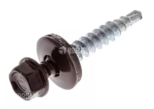 Саморез КР св. 4,8х35 Ral-8017 (коричневый) (60 шт.) конт.