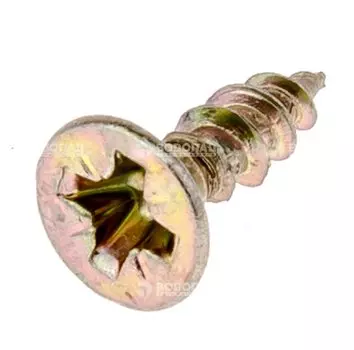 Саморез универсальный желт. 3,5х12 пот. гол. (45 шт), пак.