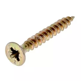 Саморез универсальный желт. 3,5х30 пот. гол. (25 шт), пак.