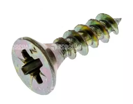 Саморез универсальный желт. 4,0х16 пот. гол. (200 шт), конт.