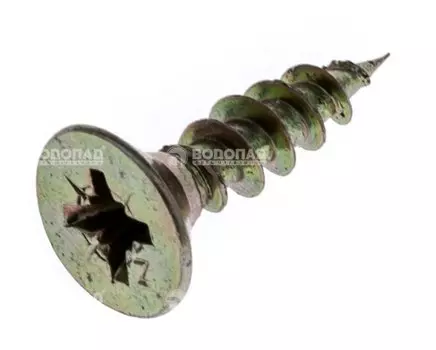 Саморез универсальный желт. 5,0х20 пот. гол. (200 шт), конт.