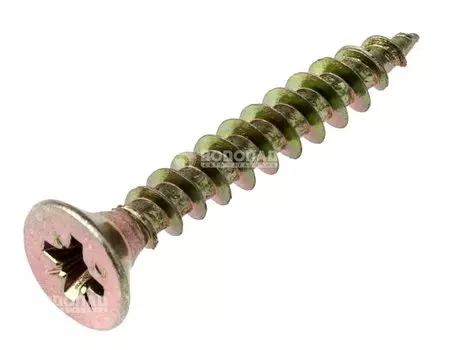 Саморез универсальный желт. 5,0х35 пот. гол. (200 шт), конт.