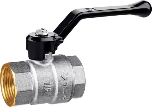 Шаровый кран Зубр 1" В-В ручка, никелированная латунь
