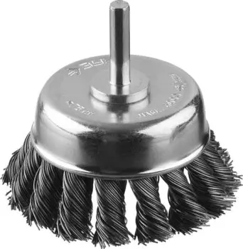Щетка чашечная для дрели Зубр Профессионал 35255-075_z02 ? 75 мм, проволока 0.3 мм