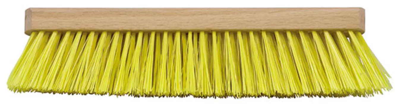 Щетка для пола деревянная Курс 68044 овальная, тротуарная, 6-ти рядная, 275 мм