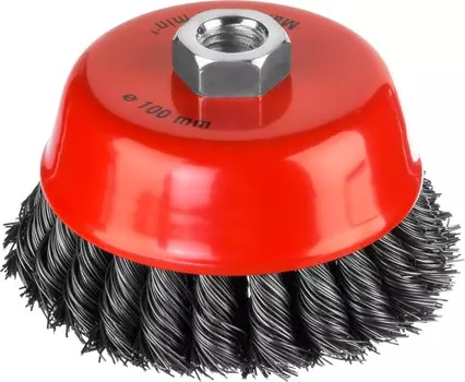 Щетка-крацовка чашечная для УШМ двухрядная MIRAX